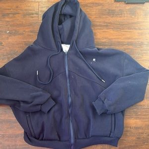 Emmiol navy zip up hoodie